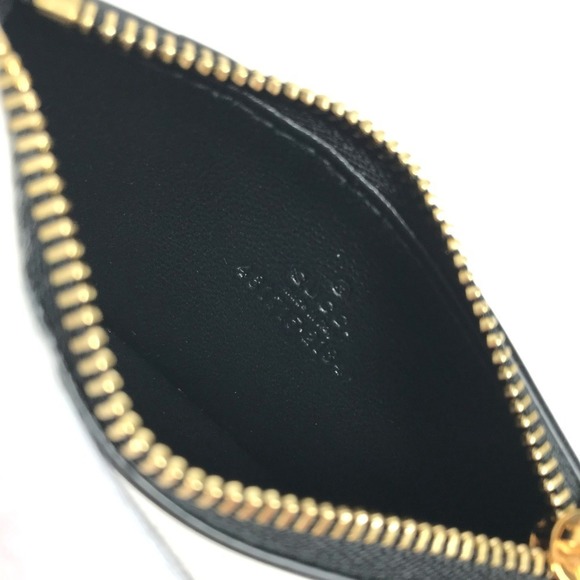 GUCCI 431715 Logo Fragment Case Wallet Coin Purse Wallet/Coin Leather Men's - Picture 8 of 9